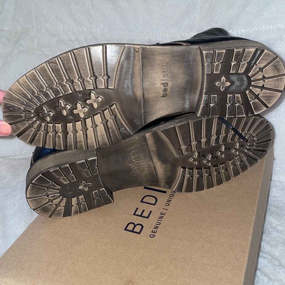 NWT BED|STU Hoover II Mens Black Handwash Leather Lace Up Casual Dress Boots - Picture 10 of 10